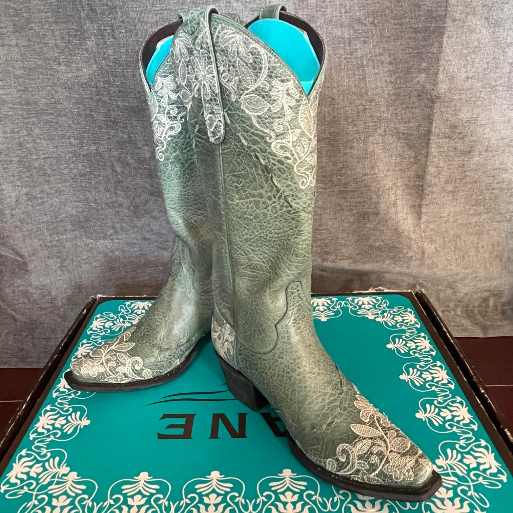 Lane Jeni Boots In Turquoise Blue Size 6.5